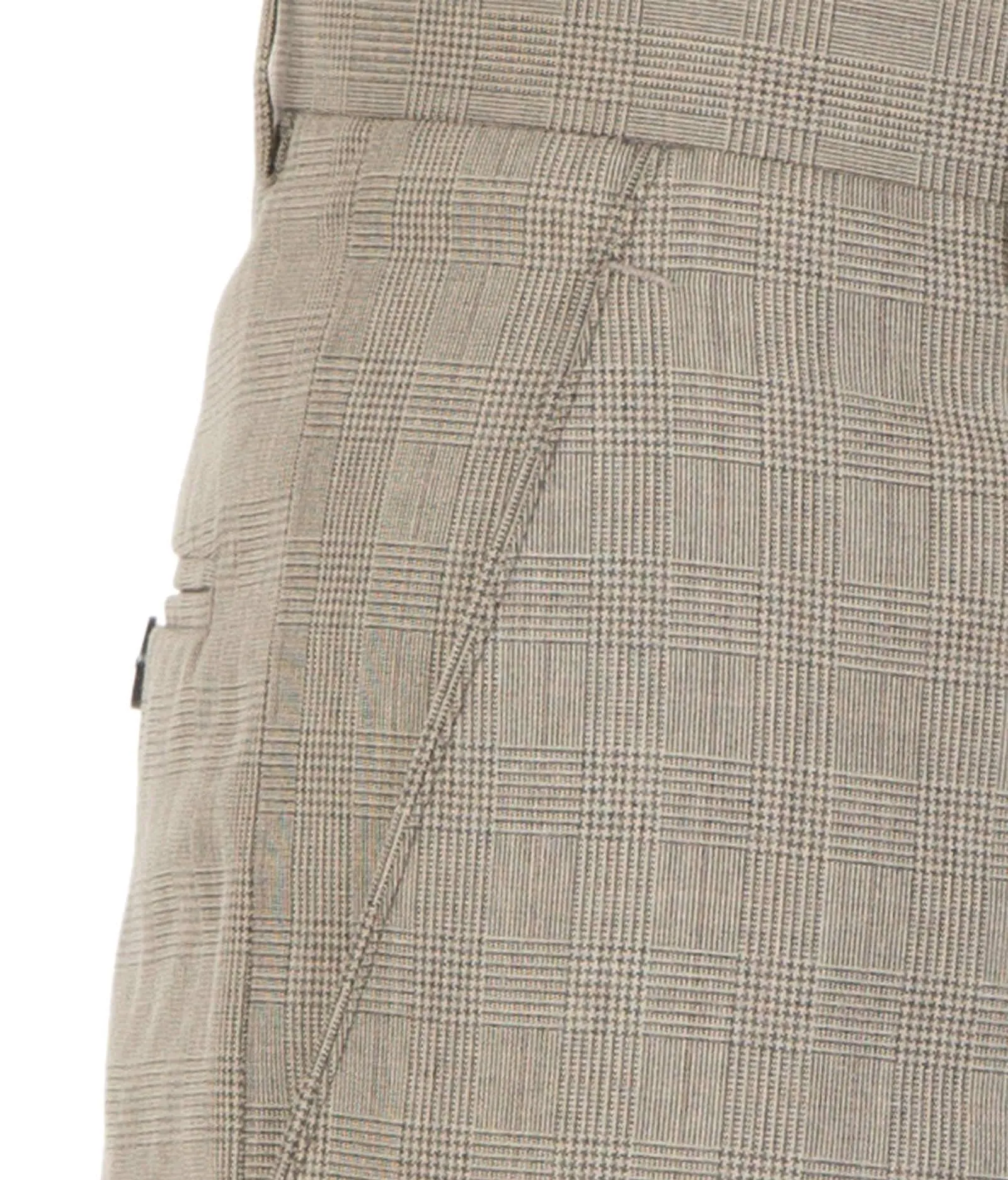 American-Elm Men Light Beige Cotton Slim Fit Formal Trouser