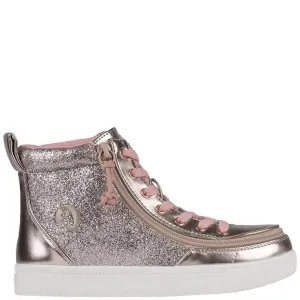Billy Footwear Kid's Girls High Top Sneakers- Rose Gold