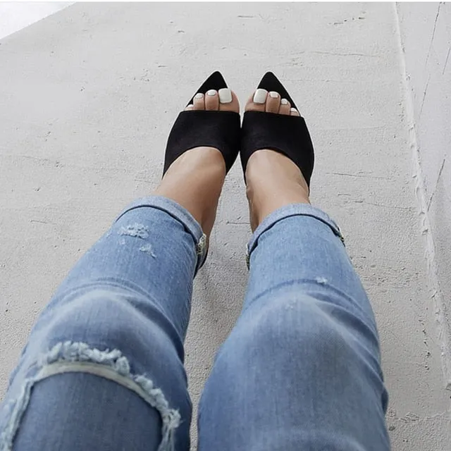 color pointed toes faux fur high heels super fluffy furry