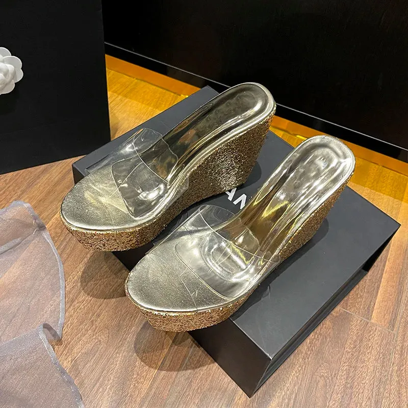 Dew-Kissed Wedges Sandals