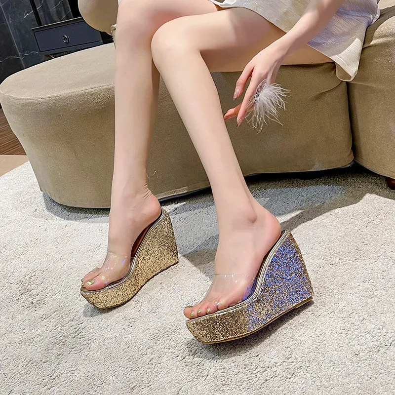 Dew-Kissed Wedges Sandals
