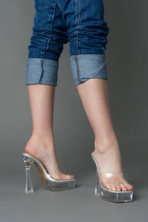 Henuita Clear Platform Heels