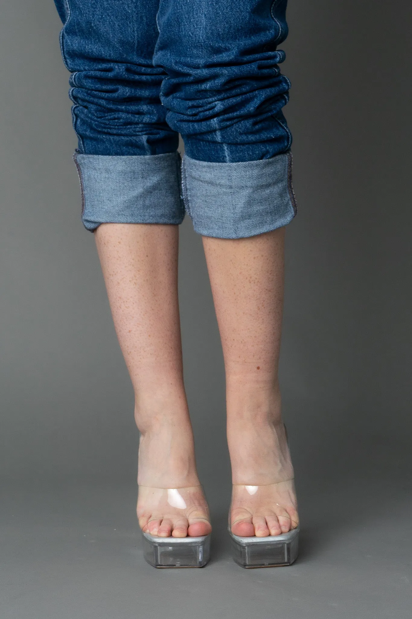 Henuita Clear Platform Heels