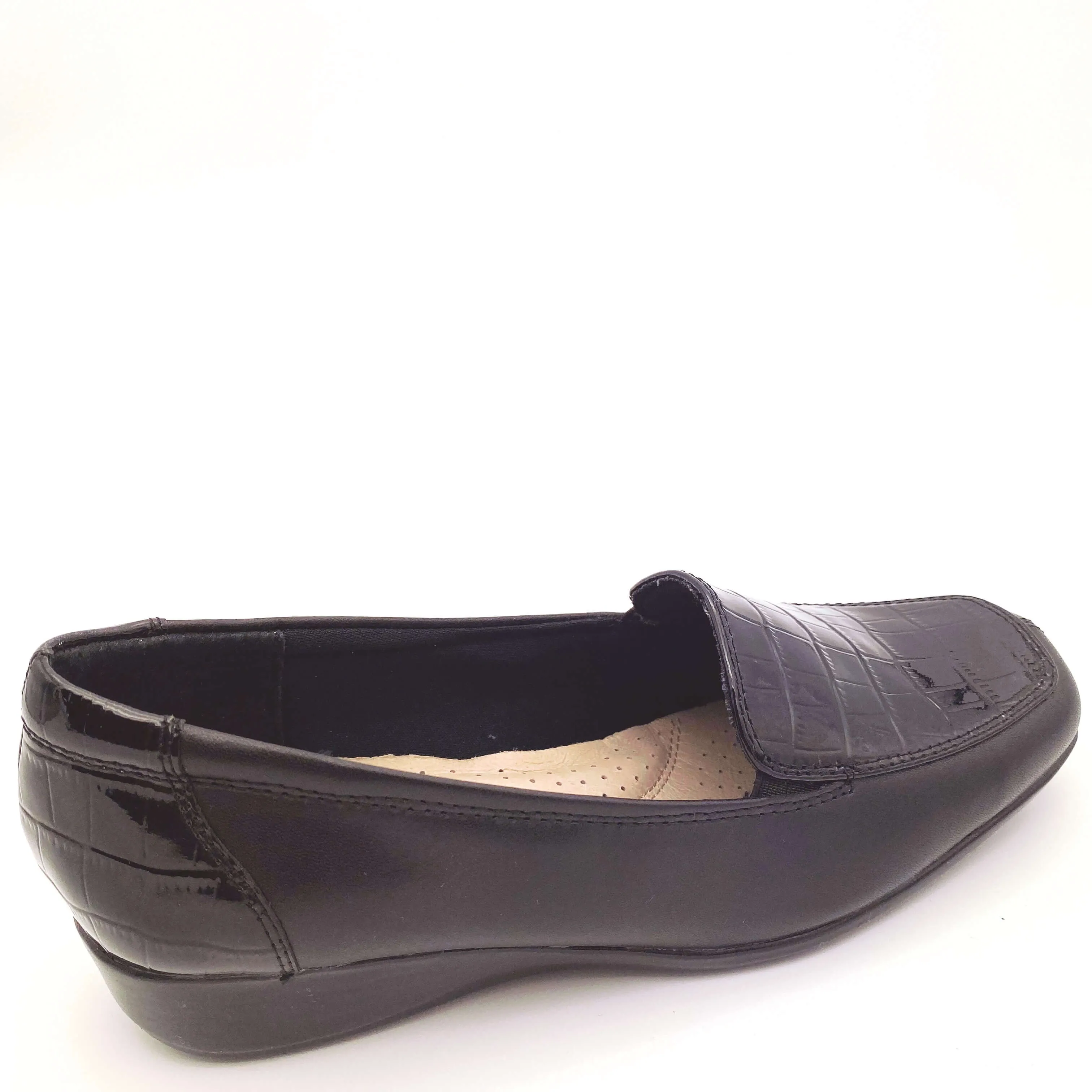 Hush Puppies 'Meadow' - Black/Black Croc
