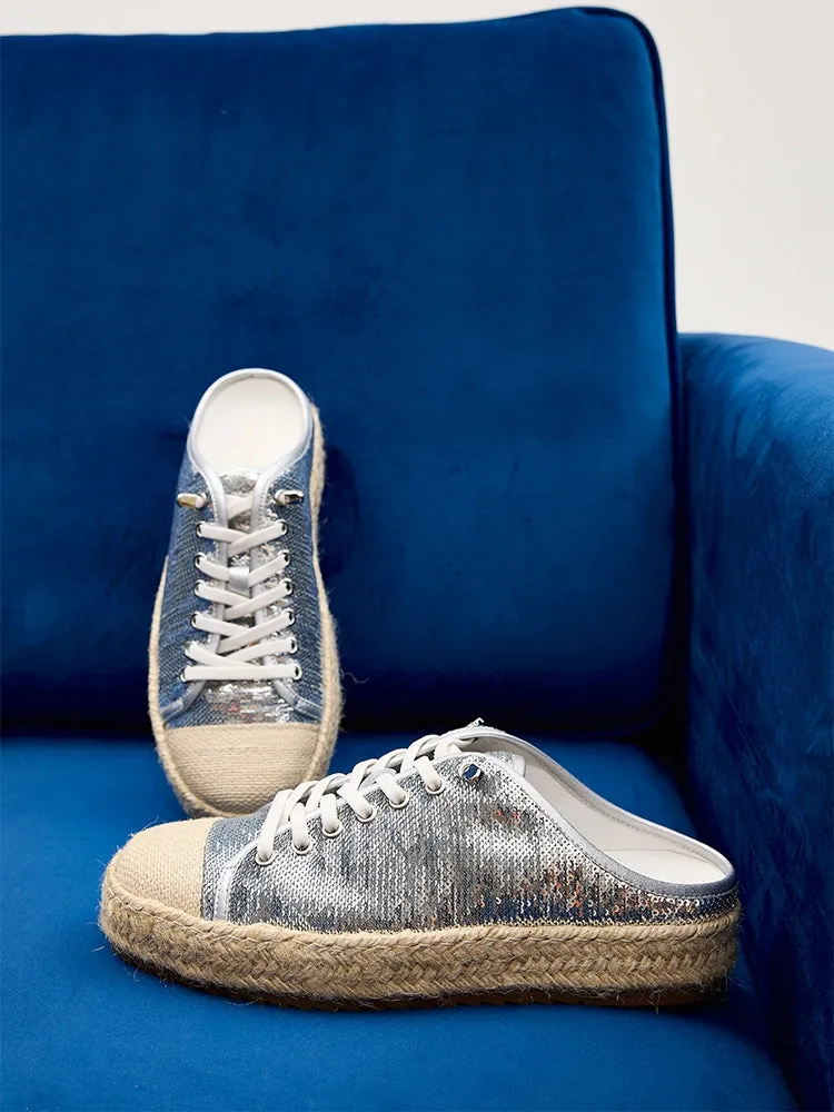 Kamryn Sequin Espadrille Mule Sneakers