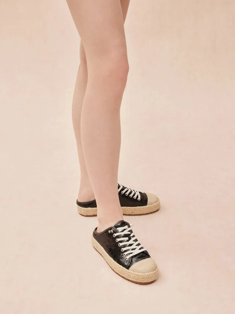 Kamryn Sequin Espadrille Mule Sneakers