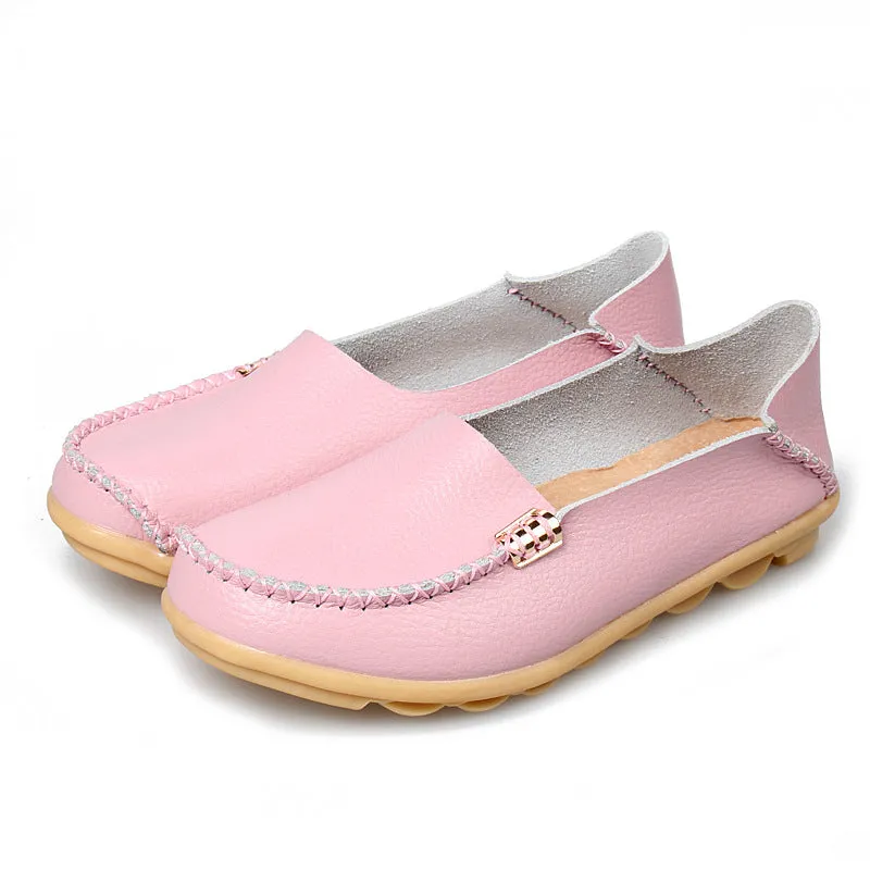 Senior Ladies Flat Shoes Comfortable Loafers