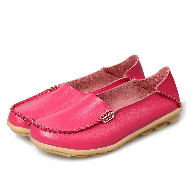 Senior Ladies Flat Shoes Comfortable Loafers