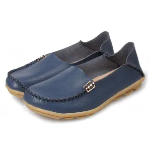 Senior Ladies Flat Shoes Comfortable Loafers
