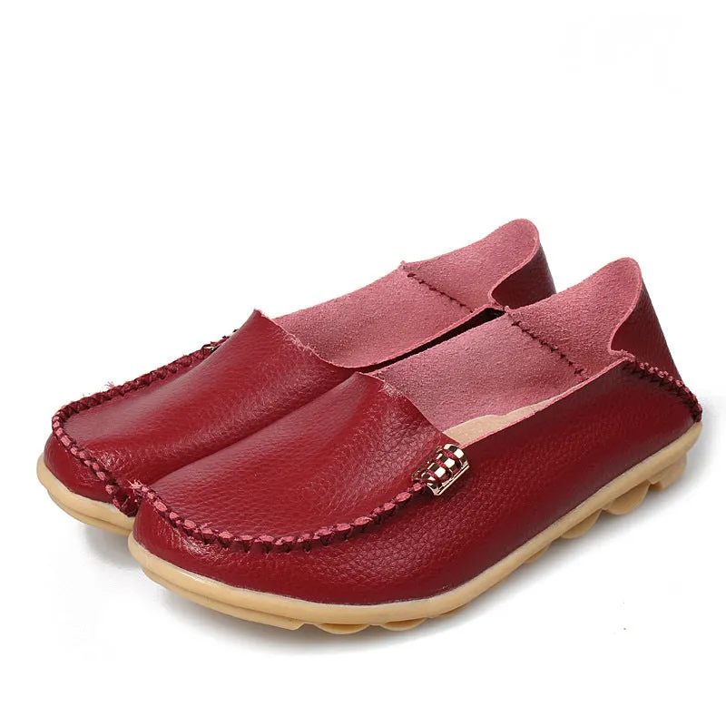 Senior Ladies Flat Shoes Comfortable Loafers