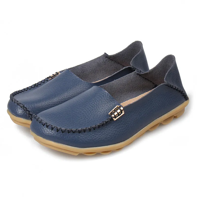 Senior Ladies Flat Shoes Comfortable Loafers