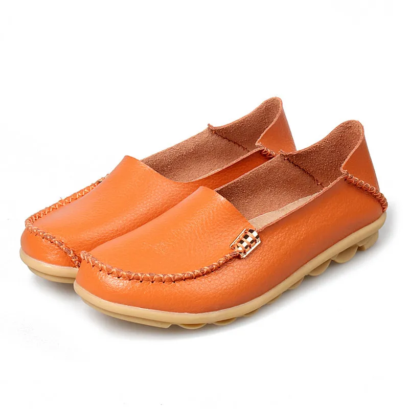 Senior Ladies Flat Shoes Comfortable Loafers