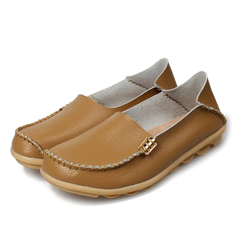 Senior Ladies Flat Shoes Comfortable Loafers