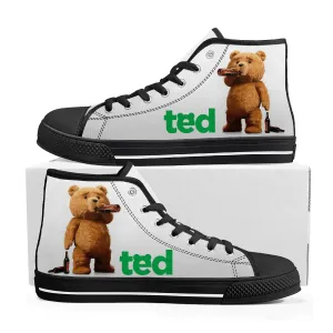 Ted Bear Movie High Top Sneakers – Beer Bath Canvas Shoes for Men, Women, and Teens