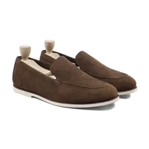 Uddecalla - Men's Dark Brown Kid Suede Loafer