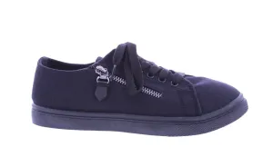 Women Fabric Sneaker with Decorative Zipper