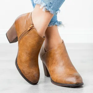 Women’s Pointed Toe Short Heel Ankle Boots
