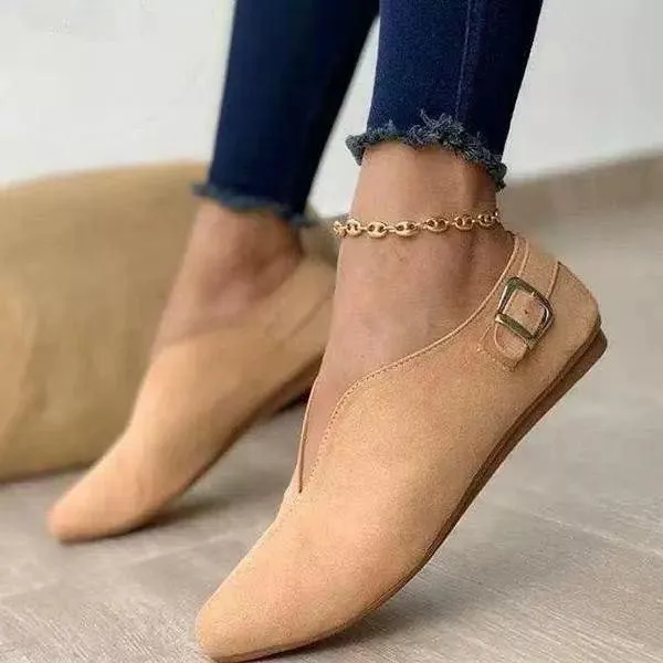 Women's v cut comfortable flat booties spring summer casual shoes